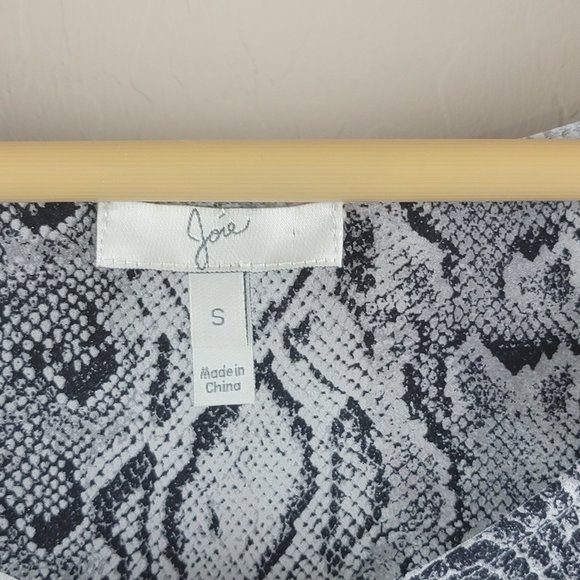 Joie Messa Silk Snakeskin Dress Grey Black - Picture 6 of 9